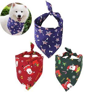 3 Pack Cotton Dog Scarfs Bandanas